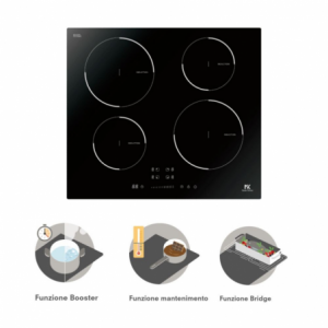 Zoom Piano cottura induzione da incasso 4 zone Master Kitchen MKHI604BK