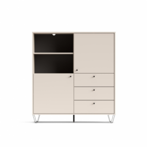 Zoom Credenza Aldo 6 con 2 ante e 3 cassetti colore cashmere