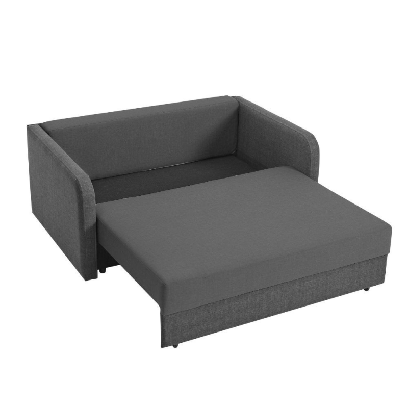 Divano letto Devin in Twist 20 grigio 161x107x88 H cm.