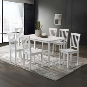 Zoom Tavolo Dori in legno colore bianco H 73.8x140x80 cm.