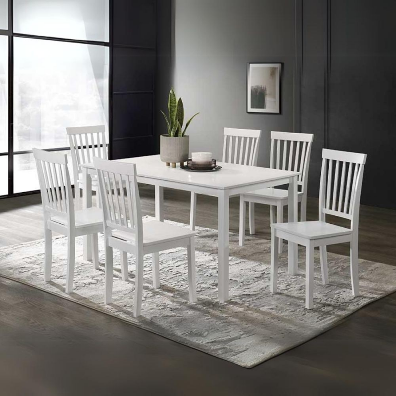 Set di 2 Sedie in legno Dori colore bianco H93x42.5x41.5