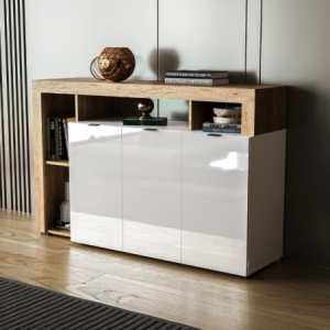 Credenza Nexon 4 colore bianco e rovere