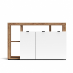 Zoom Credenza Nexon 4 colore bianco e rovere