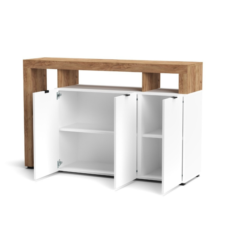 Credenza Nexon 4 colore bianco e rovere