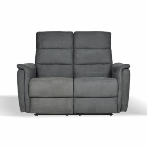 Zoom Divano Faber 2 posti con 2 recliner elettrici in tessuto dark grey