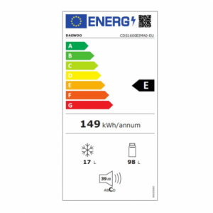 Frigorifero sottotavolo CDS1600EIMA0 incasso 115 LT classe E Daewoo