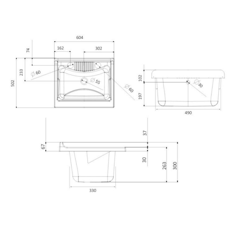 Mobile lavatoio Garden 60x50 cm 2 ante colore bianco