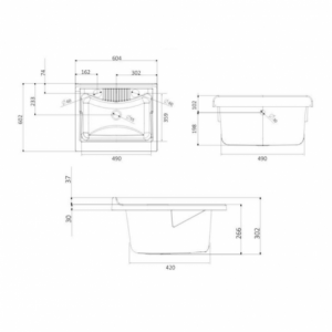 Zoom Mobile lavatoio Garden 60x60 cm 2 ante colore bianco