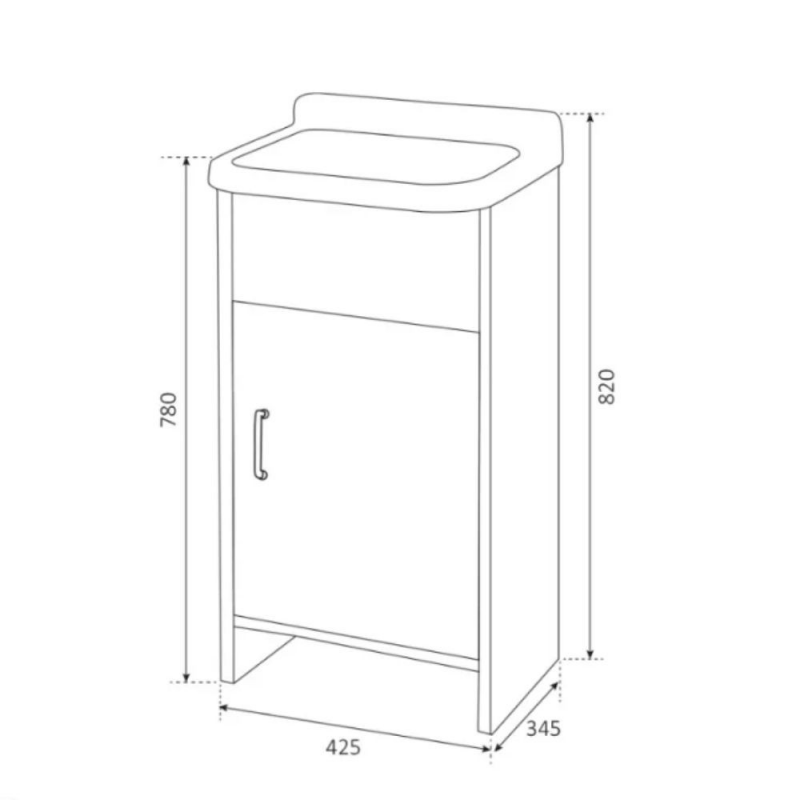 Mobile lavatoio Rocco da esterno 42.5x34.5 cm colore bianco