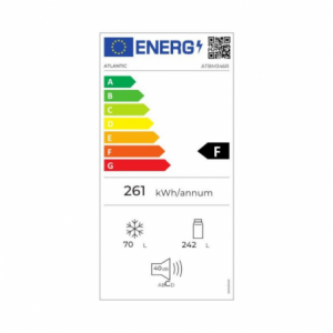 Frigorifero doppia porta ATBM346R 311 LT colore rosso retrò Atlantic classe F