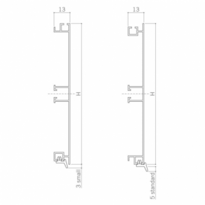 Zoom Zoccolo in alluminio finitura lucida H 15 cm 4 m