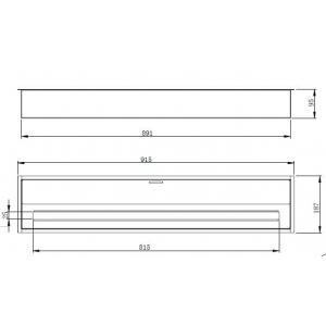 Bruciatore per camino a bioetanolo biocamino in acciaio inox 7 lt 91,5X18,7XH9,5 cm