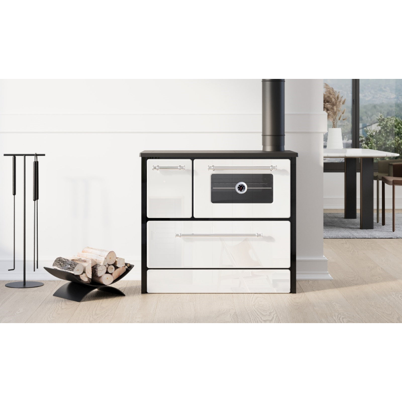 Cucina A Legna Stufa 9 Kw Cappuccino Beatrice L87xP51xH79 Ecodesign