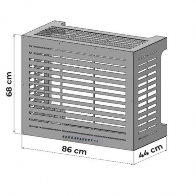 Copricondizionatore copertura per climatizzatore LINEAR BIANCO in alluminio L86 x P44 x H68 cm