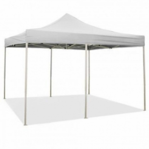 Gazebo richiudibile pieghevole 3 X 6 Bianco ricoperto in PVC impermeabile