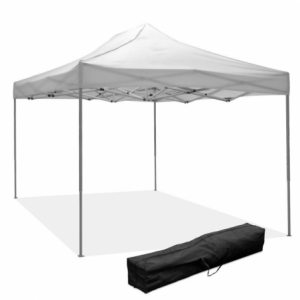 Gazebo richiudibile pieghevole 3 X 4,5 Bianco ricoperto in PVC impermeabile