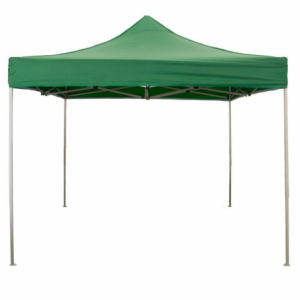 Zoom Gazebo richiudibile pieghevole 3 X 3 Verde ricoperto in PVC impermeabile