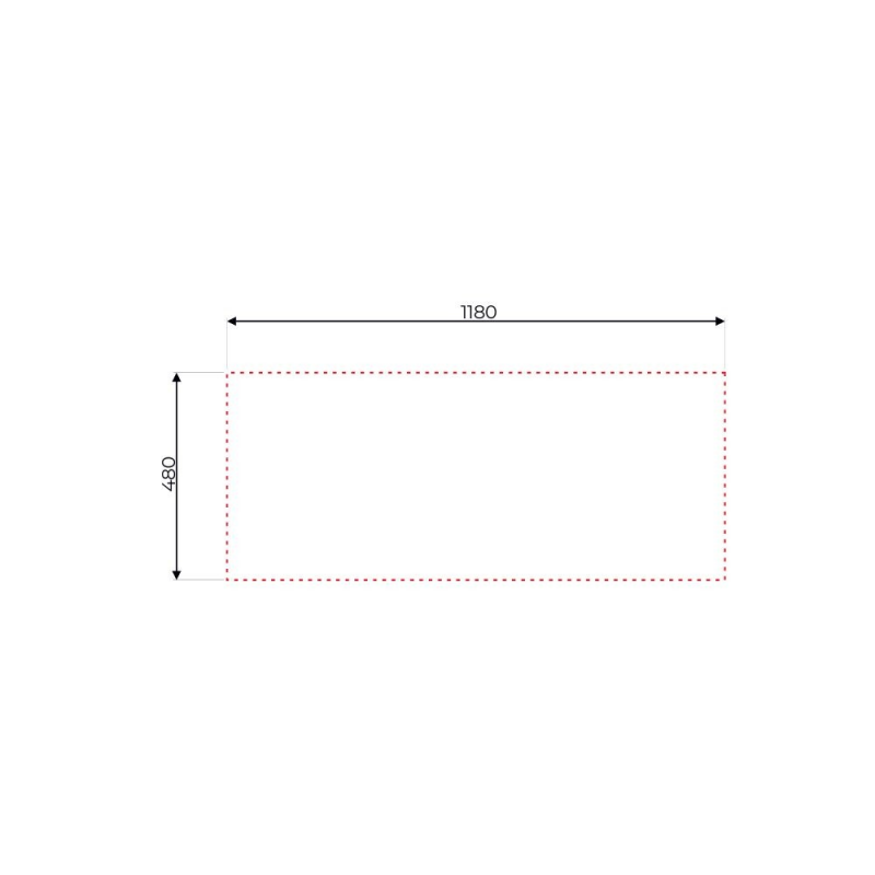 Lavello appoggio 50 series 120x50 cm SA127 sinistro