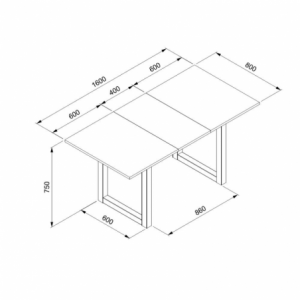 Tavolo allungabile Houston 80B con struttura bianca e piano sabbia 120x75x80 cm.