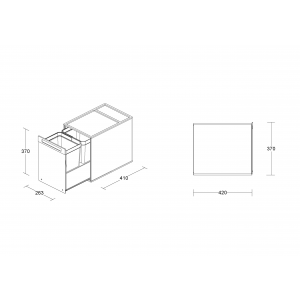 Zoom Pattumiera Box2 Grigio chiaro