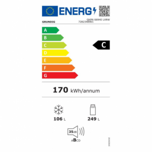 Frigorifero combinato Grundig GKPN66940LXRW libera installazione total no frost classe C dark inox