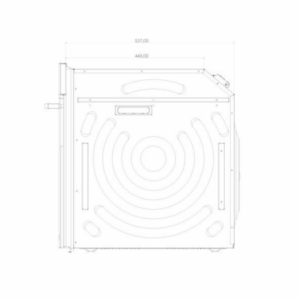 Forno elettrico Samet Tempest da incasso 60 cm. 69 lt vetro satinato temperato nero opaco classe A