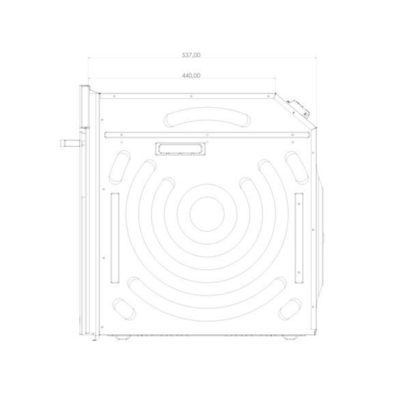 Forno elettrico Samet Tempest da incasso 60 cm. 69 lt vetro satinato temperato nero opaco classe A