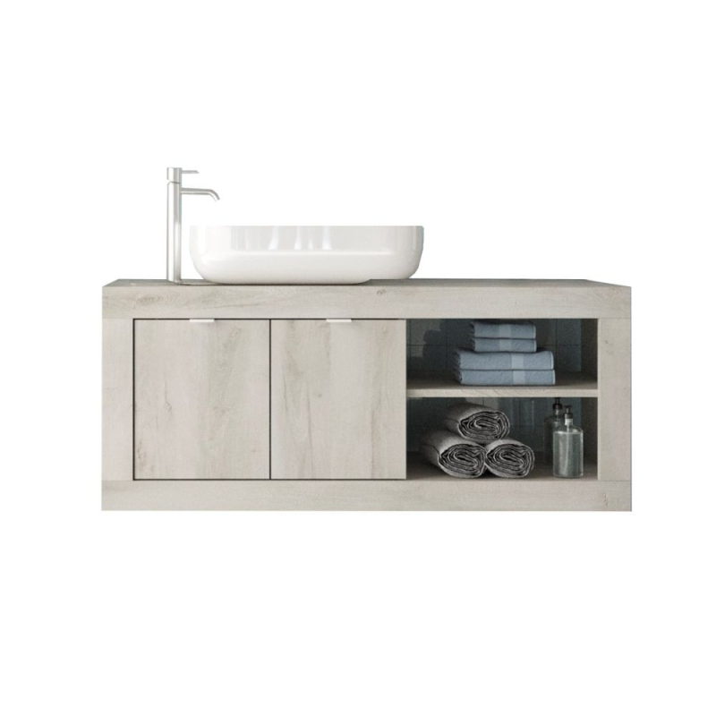 Mobile bagno sospeso Basic110 colore pino bianco