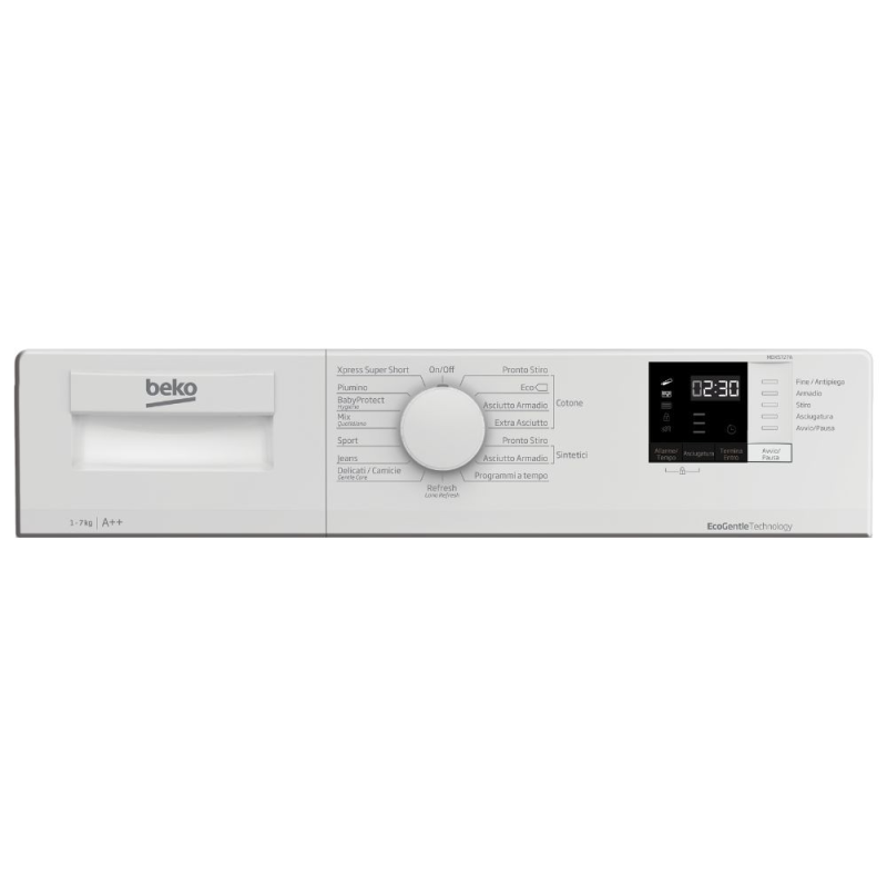 Asciugatrice Beko MDXS727A 7 kg classe energetica A++ bianco