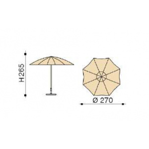 OMBRELLONE palo centrale diametro cm 270 GREENER