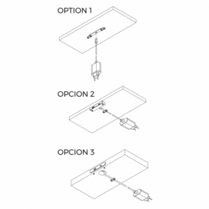 Connettore USB A+C Linky (81x12mm), 5V DC 2A (10W), Plastica nera, Tecnoplastica