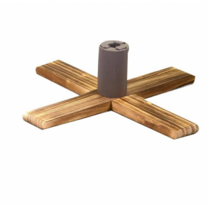 Zoom Base albero legno regolabile naturale quadro 3 misure cm 54x54h16