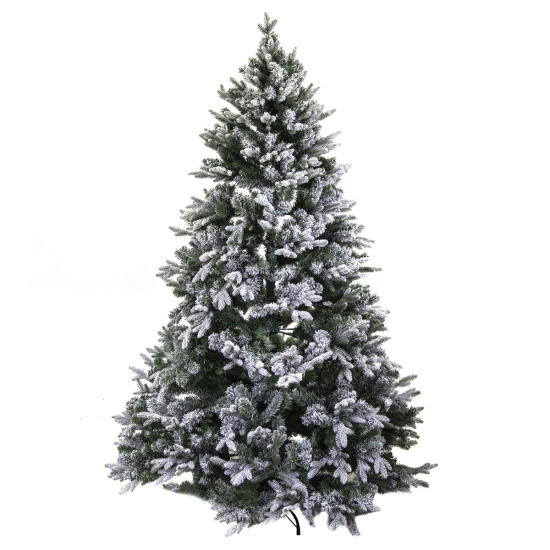 Albero Monte Cristallo innevato verde 994 rami cm ø122h180