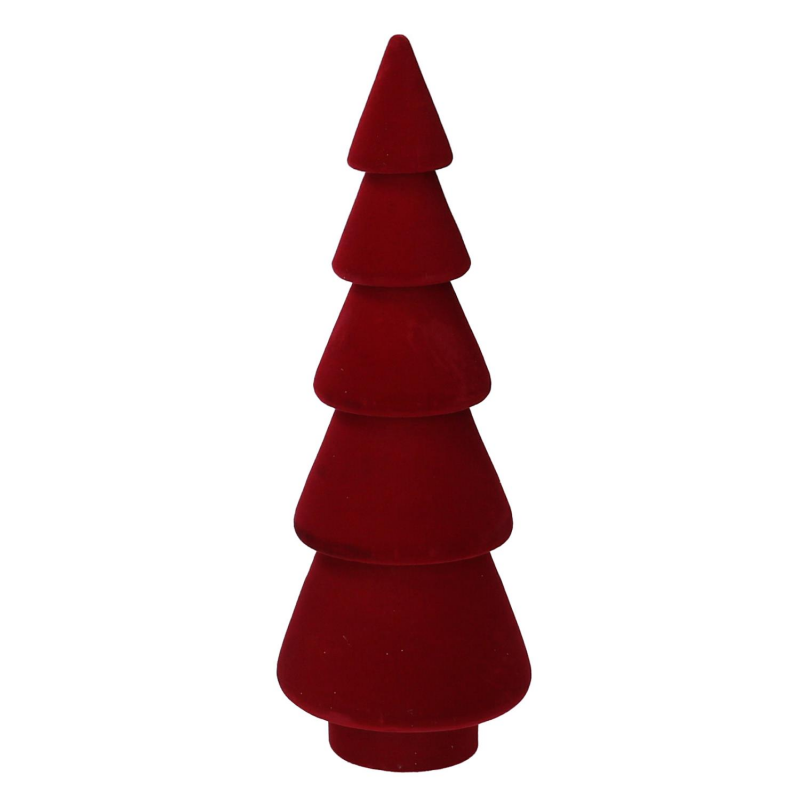 Albero legno e velluto rosso cm ø9h25