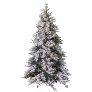 Zoom Albero Tallinn innevato verde 851 rami 230 LED cm ø97h180