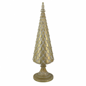 Albero resina oro cm 12x12h42