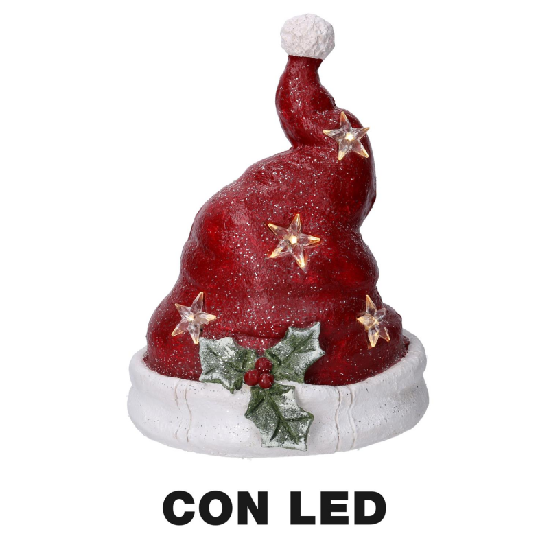 Cappello resina led rosso cm 28x26h36,7