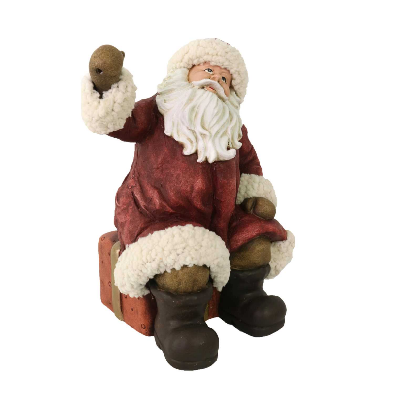 Babbo natale resina rosso cm 24,5x20,5h32,5