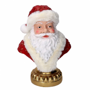 Babbo natale resina busto rosso cm 39,8x39,8h39,8