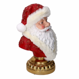 Zoom Babbo natale resina busto rosso cm 39,8x39,8h39,8