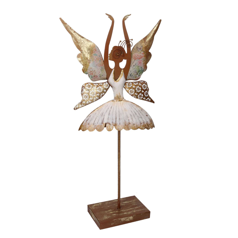 Fatina metallo ballerina bianco cm 37x12h68