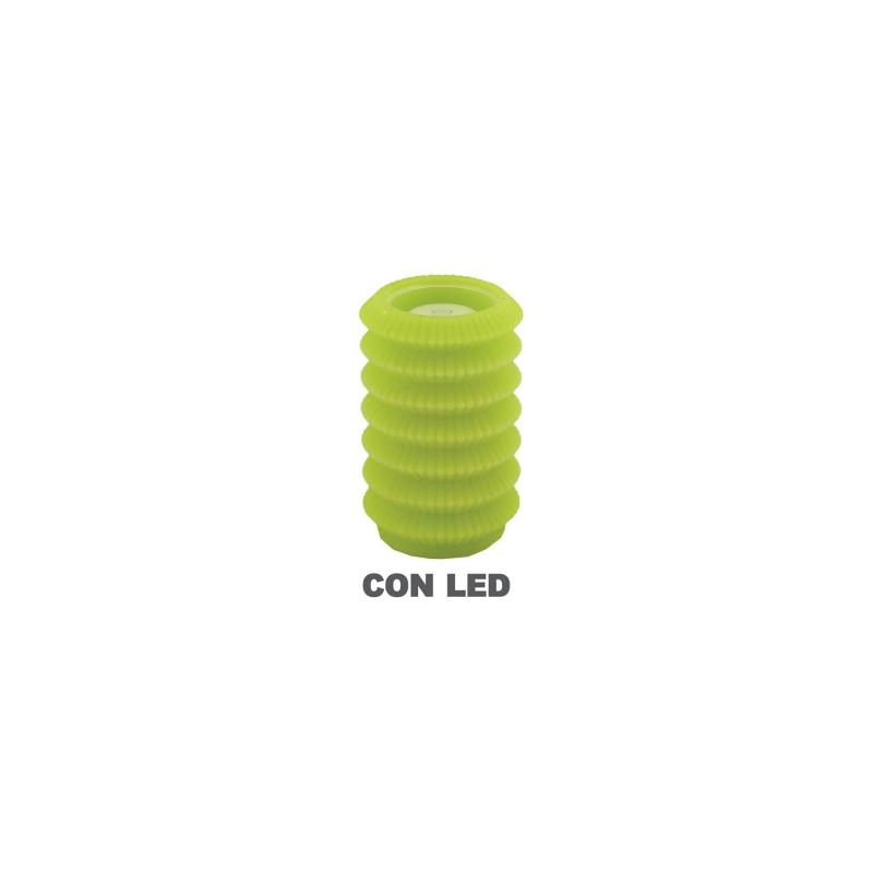 Candela led lanterna verde fontana cmÃ¸13,5h20