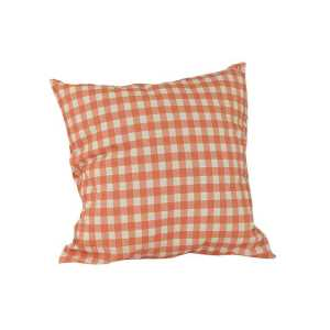 Cuscino quadretti arancio jm-2159 cm. 40 x 40