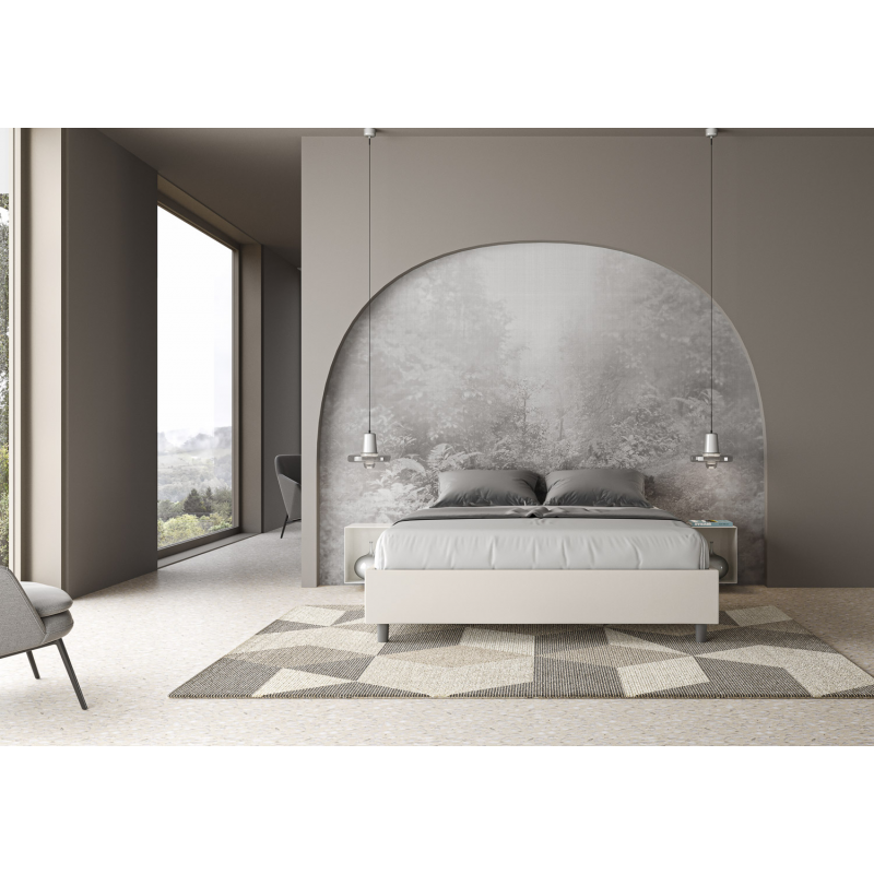 Letto Sommier imbottito Matrimoniale 160x210 cm Azelia