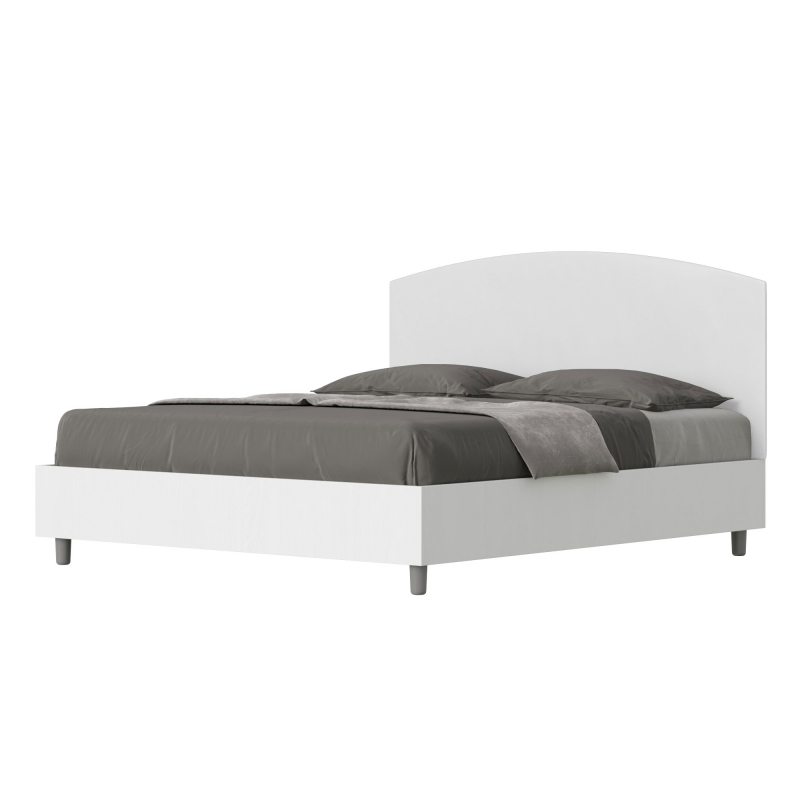 Letto Matrimoniale 160x200 cm struttura bianco frassino testata Antilia