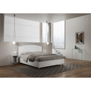 Letto Matrimoniale 160x200 cm struttura bianco frassino testata Antilia