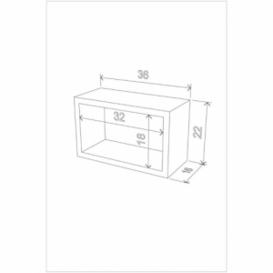 Libreria MENSOLE pensile Monroe composta da 3 quadri RF141104