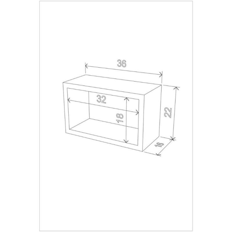 Libreria MENSOLE pensile Monroe composta da 3 quadri RF141104