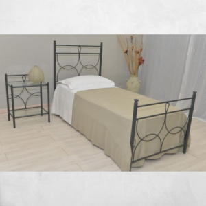 Letto singolo Silene ferro battuto antracite