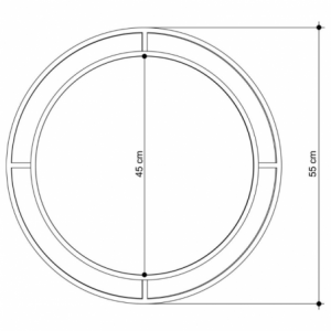 Specchio Bubble con doppia cornice in metallo oro